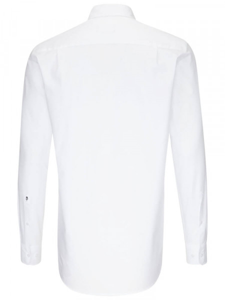 SEIDENSTICKER Comfort Fit Overhemd Wit Business Kent Popeline