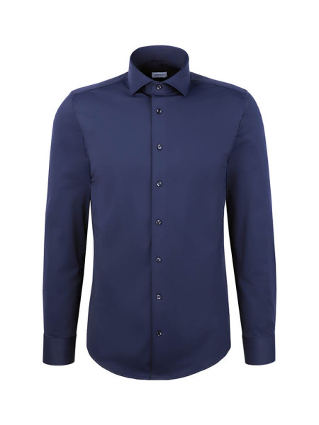 SEIDENSTICKER Slim Fit Overhemd Marine Kent Performance Shirt