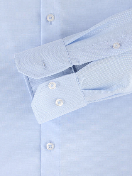 VENTI Regular Fit Overhemd Lichtblauw Stehkragen Popeline - Weergave 2