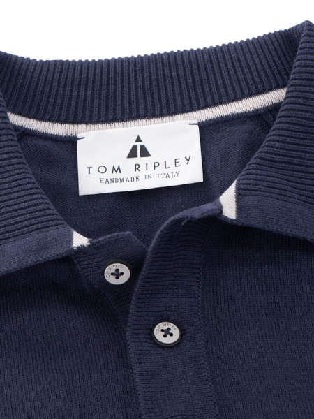 TOM RIPLEY Polo Marine Extrafeine Qualität - Weergave 1