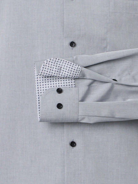 VENTI Comfort Fit Overhemd Antraciet Kent Popeline - Weergave 2