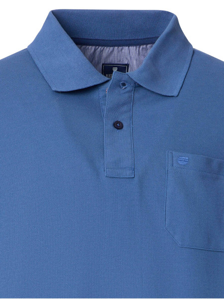 REDMOND Polo Rook blauw Piqué - Weergave 1