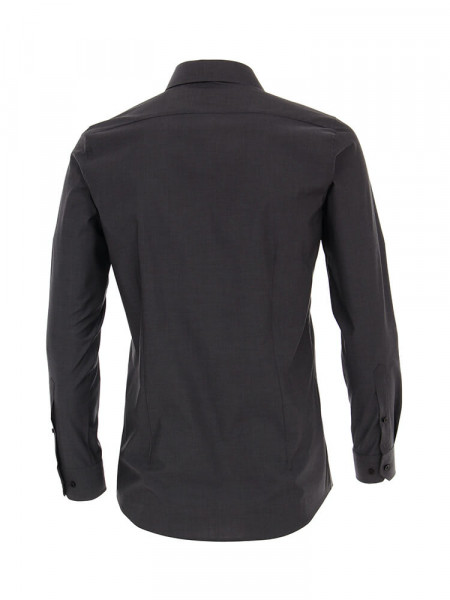 VENTI Slim Fit Overhemd Antraciet Kent Popeline