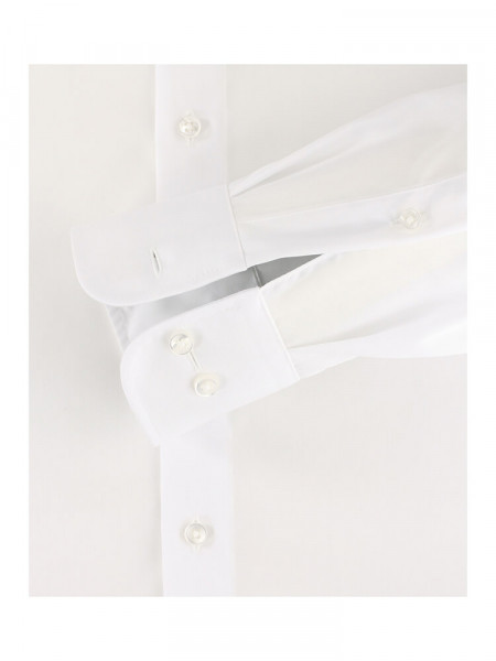 CASAMODA Comfort Fit Overhemd Wit Kent Popeline - Weergave 2