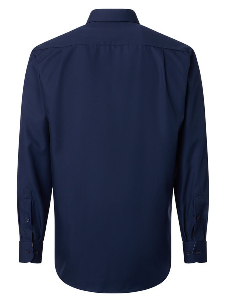 VENTI Comfort Fit Overhemd Donkerblauw Kent Popeline