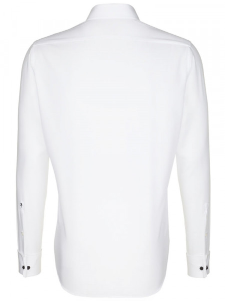 SEIDENSTICKER Tailored Fit Overhemd Wit Business Kent Popeline