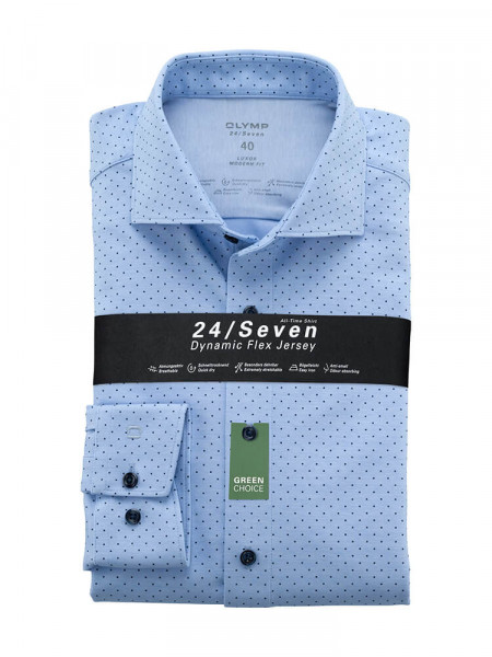 OLYMP Luxor 24/Seven modern fit jersey overhemd