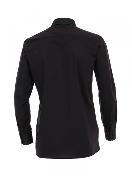 CASAMODA Regular Fit Overhemd Zwart Kent Popeline