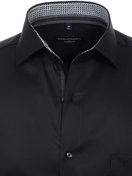 CASAMODA Regular Fit Overhemd Zwart Kent Easy Care  - Weergave 1