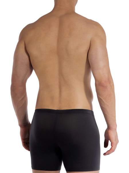 OLAF BENZ Regular Fit Zwart Microfaser