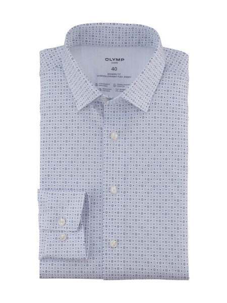 OLYMP Luxor 24/Seven modern fit jersey overhemd