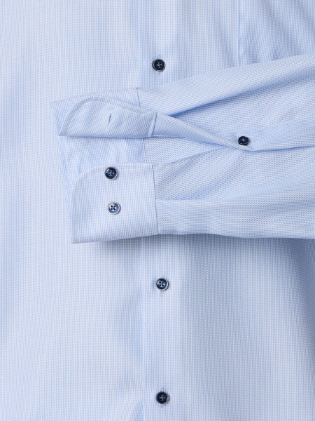 VENTI Comfort Fit Overhemd Lichtblauw Kent Struktur - Weergave 2