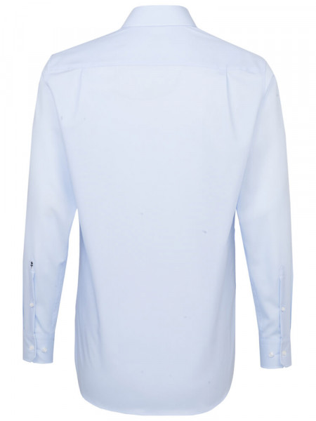 SEIDENSTICKER Regular Fit Overhemd Lichtblauw Business Kent Popeline