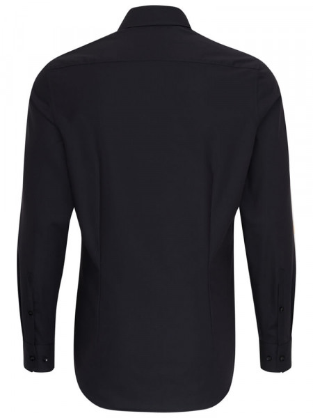 SEIDENSTICKER Slim Fit Overhemd Zwart Business Kent Popeline