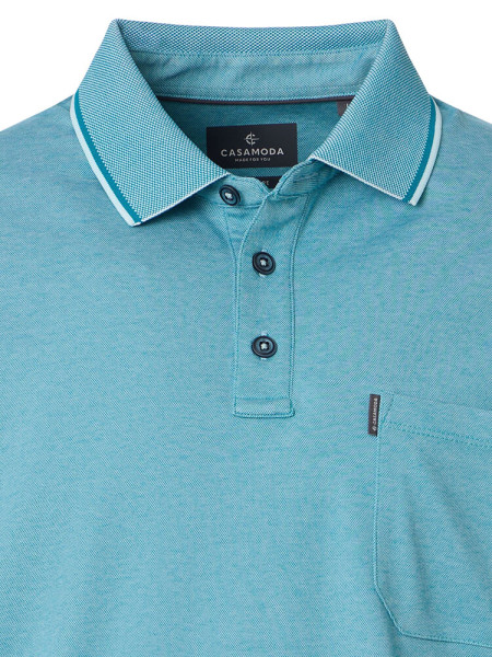 CASAMODA Polo Turquoise Piqué - Weergave 1