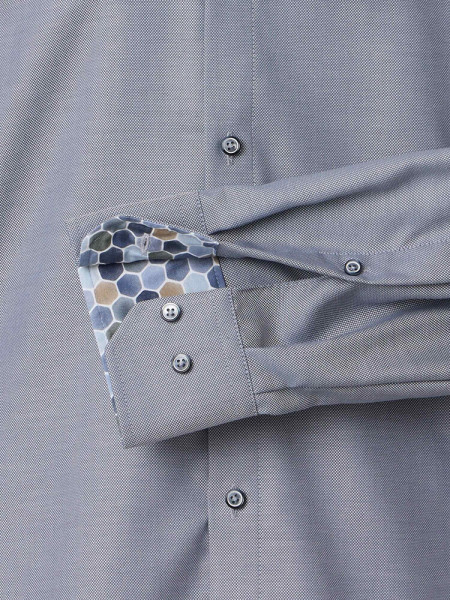 VENTI Regular Fit Overhemd Antraciet Kent Popeline - Weergave 2