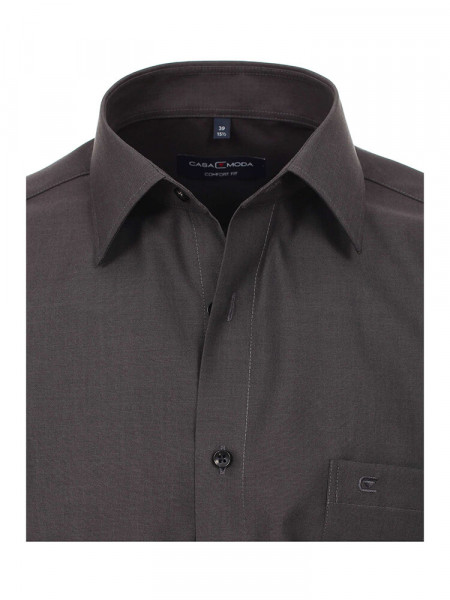 CASAMODA Comfort Fit Overhemd Antraciet Kent Popeline - Weergave 1