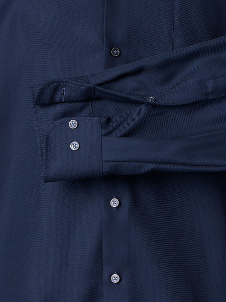 VENTI Comfort Fit Overhemd Donkerblauw Kent Struktur - Weergave 2