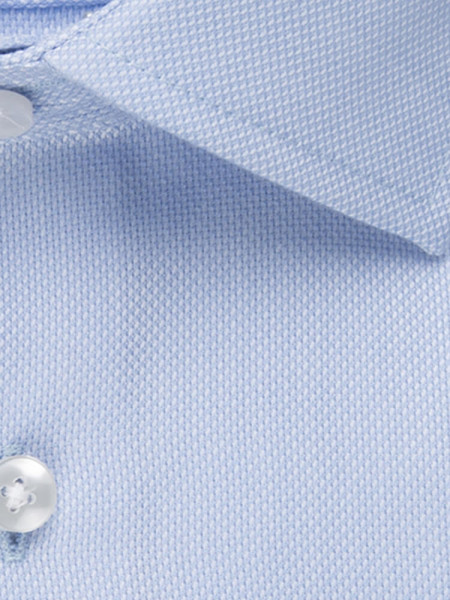 SEIDENSTICKER Slim Fit Overhemd Lichtblauw Business Kent Struktur - Weergave 3