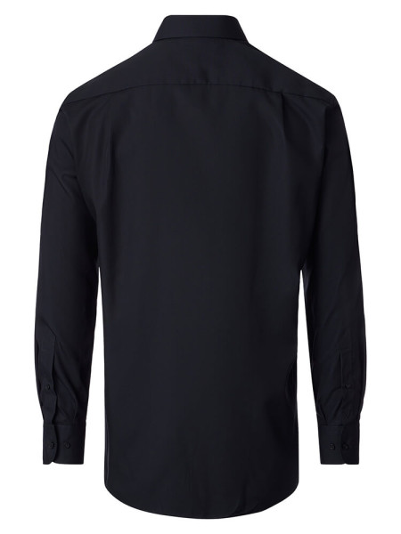 VENTI Comfort Fit Overhemd Zwart Kent Twill