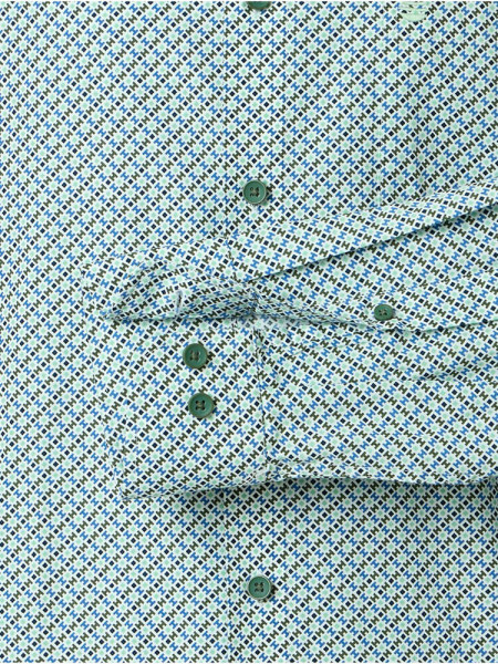 REDMOND Comfort Fit Overhemd Groen Kent Print - Weergave 2