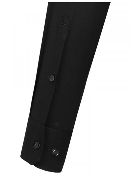 SEIDENSTICKER Regular Fit Overhemd Zwart Business Kent Popeline - Weergave 1