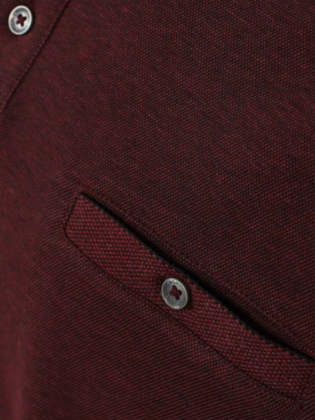CASAMODA Polo Donkerrood Piqué - Weergave 2