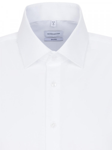 SEIDENSTICKER Tailored Fit Overhemd Wit Business Kent Popeline - Weergave 2