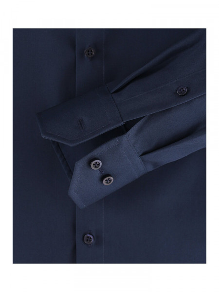 VENTI Regular Fit Overhemd Marine Kent Popeline - Weergave 2