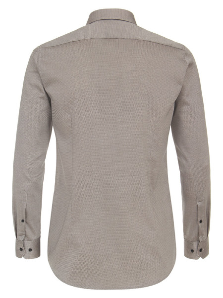 VENTI Slim Fit Overhemd Lichtbruin Kent Easy Care