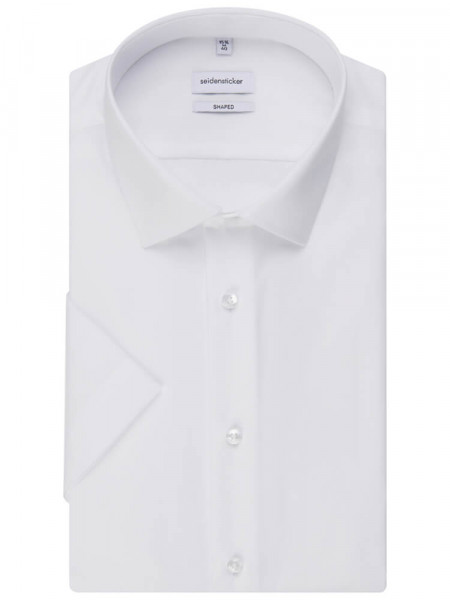 SEIDENSTICKER Tailored Fit Overhemd Wit Business Kent Popeline - Weergave 4