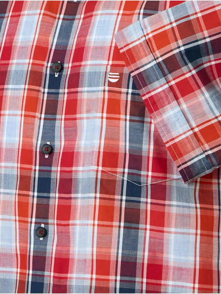 REDMOND Comfort Fit Overhemd Red Button-Down Hyperflex Dobby - Weergave 2