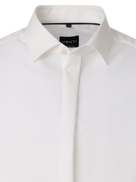 VENTI Comfort Fit Overhemd Lichtbeige Kent Popeline - Weergave 1