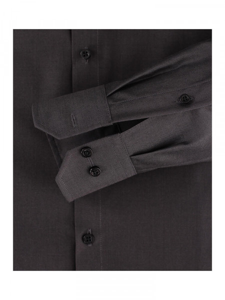 VENTI Regular Fit Overhemd Antraciet Kent Popeline - Weergave 2