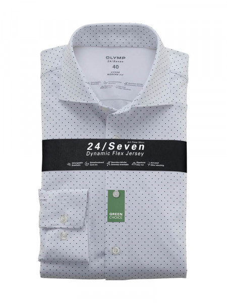 OLYMP Luxor 24/Seven modern fit jersey overhemd