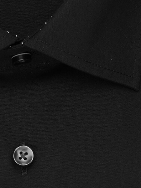 SEIDENSTICKER Regular Fit Overhemd Zwart Business Kent Popeline - Weergave 3