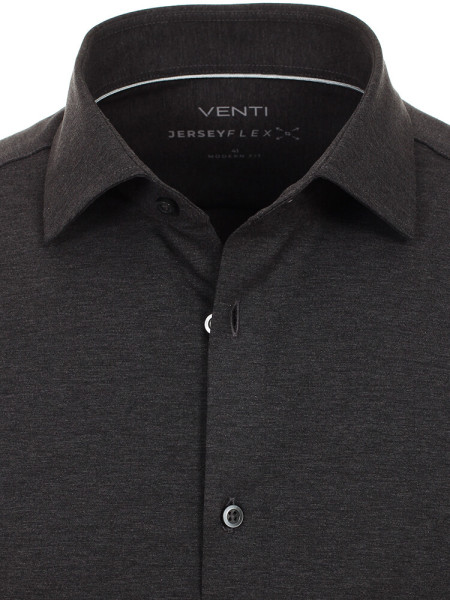 VENTI Regular Fit Overhemd Antraciet Kent Jersey - Weergave 1