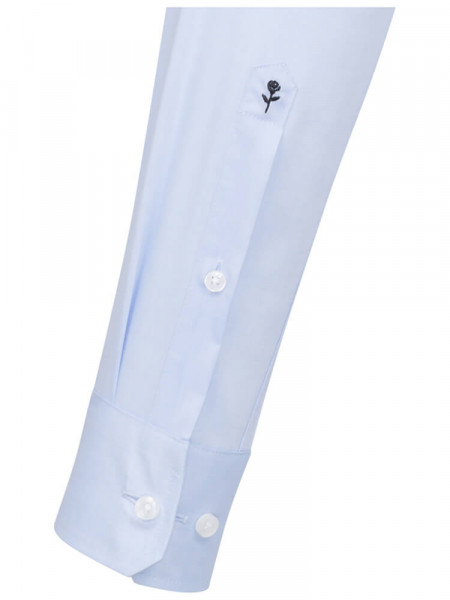SEIDENSTICKER Regular Fit Overhemd Lichtblauw Business Kent Chambray - Weergave 1