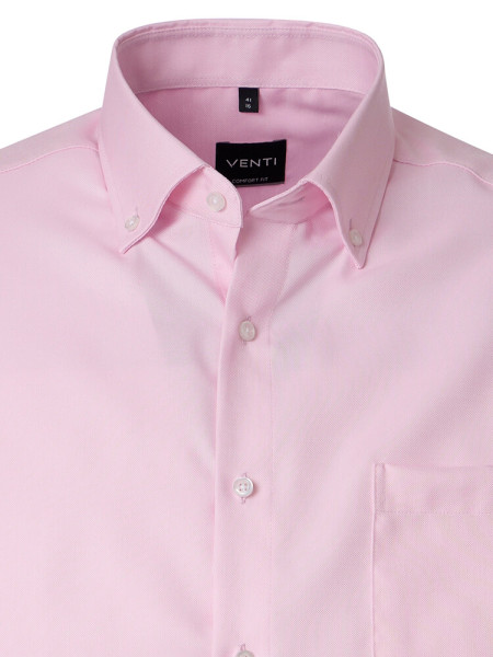 VENTI Comfort Fit Overhemd Rosé Button-Down Fein Oxford - Weergave 1