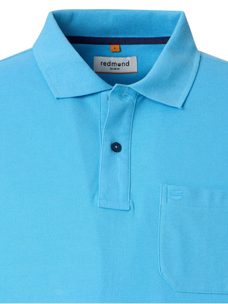 REDMOND Polo Medium blauw Piqué - Weergave 1