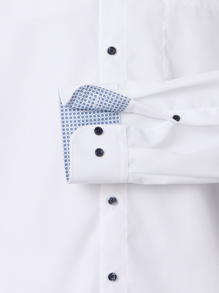 VENTI Comfort Fit Overhemd Wit Kent Popeline - Weergave 2