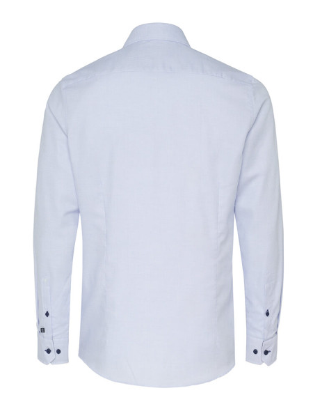 PURE Slim Fit Overhemd Medium blauw Haifisch Struktur