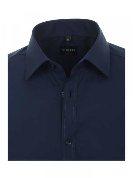 VENTI Slim Fit Overhemd Marine Kent Popeline - Weergave 1
