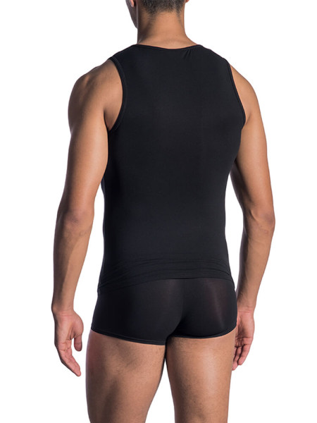 OLAF BENZ Regular Fit Zwart Microfaser