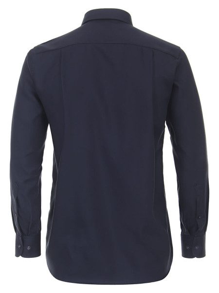 CASAMODA Comfort Fit Overhemd Donkerblauw Kent Struktur