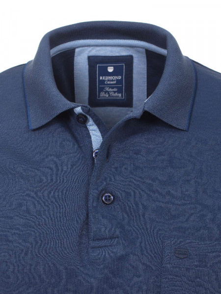 REDMOND Polo Donkerblauw Piqué - Weergave 1