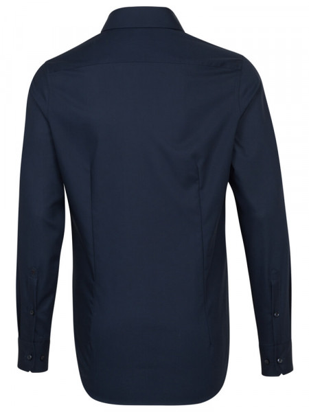 SEIDENSTICKER Slim Fit Overhemd Marine Business Kent Popeline