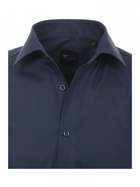 VENTI Regular Fit Overhemd Marine Kent Popeline - Weergave 1