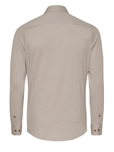 PURE Extra Slim Fit Overhemd Lichtbruin Haifisch Jersey