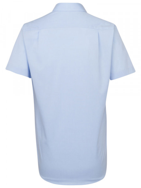 SEIDENSTICKER Regular Fit Overhemd Lichtblauw Business Kent Fil à Fil